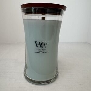 WoodWick Sagewood & Seagrass Large Scented‎ Candle